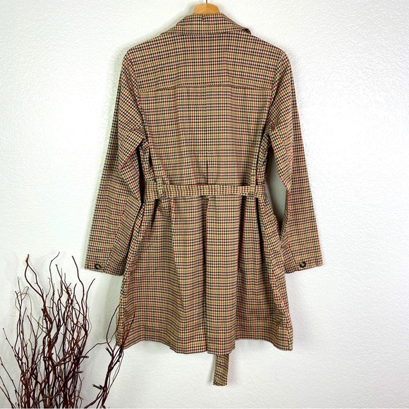 CABI Houndstooth Sherlock Trench Coat - Medium - Picture 6 of 9